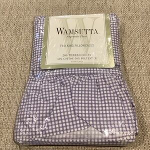 Wamsutta Supercale Plus Violet Gingham King Pillowcases